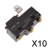 Maxbell 10xLXW5-11G2 1NO 1NC SPDT Momentary Roller Hinge Lever Arm Micro Switch