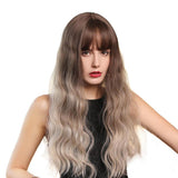 Maxbell 24 inch Women Lady Synthetic Wig Long Waving Curly Hair Wig with Bangs