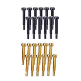 Maxbell 12 Sets Electric Guitar Humbucker Polepiece Mounting Screws Golden + Black