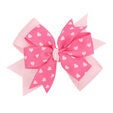 Maxbell Valentines Bows Hair Clips Barrette Bow Headband for Ceremony Party Birthday pink