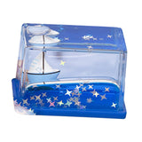 Maxbell Acrylic Fluid Liquid Decor Fluid Liquid Toy for Office Living Room Bookshelf Sailboat