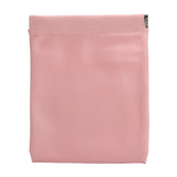 Maxbell Mini Purse Jewelry Pouch Headphones Rings Holder PU Leather Makeup Bag Small Pink 12x15cm