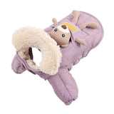 Maxbell Dog Winter Coat Windproof Outdoor Puppy Clothing with Leash Hole Warm Jacket Pink L