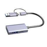 Maxbell 4 in 1 Card Reader High Speed Transmission Double Interface Replacement Gray