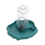 Maxbell Reptile Waterer Turtle Food and Water Bowl Automatic Feeder Reptile Drinking Blue
