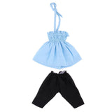 Maxbell Lovely Braces Skirt & Leggings Suit for 18" American Doll Dress Accs Blue - Aladdin Shoppers