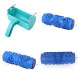Maxbell Reusable DIY Wall Decoration Painting Machine + 3Pcs Flower Style Roller Brushes