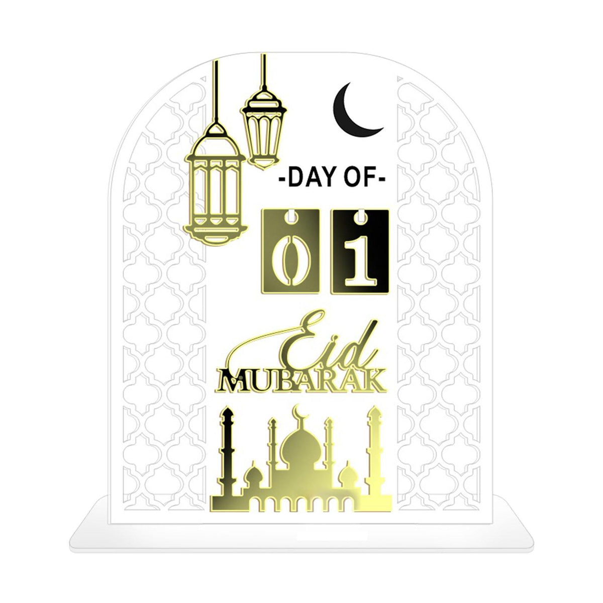 Maxbell Fasting Festival Decoration Moon Ornament for Housewarming Fireplace Cabinet White