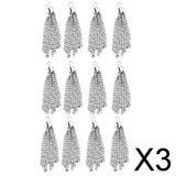 Maxbell 3x12pcs Tassel Charms Pendants Jewelry Making Findings Crafts DIY NEW Silver