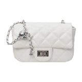 Maxbell Womens Shoulder Bag Satchel Trendy Chain Bag for Dating Valentine's Day Gift White