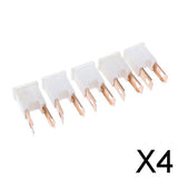 Maxbell 4x 5 Pieces Auto Car FLK-M 32V Male Straight Long Blades PAL Fuses 120A Brown