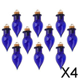 Maxbell 4x10pcs Glass Cork Bottles Vial Wishing Bottle DIY Pendant Charm - Waterdrop