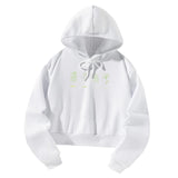 Maxbell Womens Crop Hoodie Fashion Spring Autumn Hooded Sweatshirt for Daily Workout M