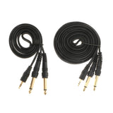 Maxbell 3.5mm to Double 6.5mm Adapter Male to Male Audio Cable Cord Wire 2m+1m