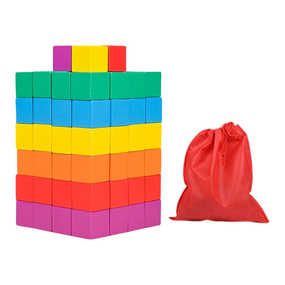Maxbell Counting Sorting Cube Blocks Math Toy Stacking Toy for Homeschooling Daycare 3cm 100pcs