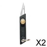 Maxbell 2xMulti Utility Knife Aluminum Retractable Paper Cutting Tool  Black