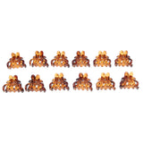Maxbell 12x Women Mini Hair Claw Clips Plastic Hair Clamps Octopus Jaw Hairpin Brown
