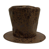 Maxbell Extra Tall Top Hat Nightclub Holiday Role Playing Classic Party Magician Hat Brown Suede