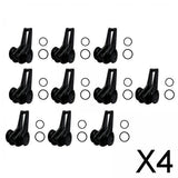 Maxbell 4x10x Fishing Hooks Keeper Hook Keeper for Lures Mini Fishing Rod Hook Keepers black