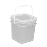 Maxbell 4L Square Bucket Heavy Duty for Construction Car Washing Garage Organization Transparent