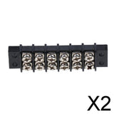 Maxbell 2xMarine Boat RV 12V 30A 6 Ways Screw Terminal Block Bus Bar Splits 1 In 6 Out