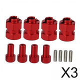 Maxbell 12x Brass Extended Hex Wheel Hubs Combiner for Scx24 Axi00002 Trucks
