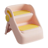 Maxbell 2 Step Stool for Kids Folding Easy to Move Home Footstool Toddler Step Stool Pink