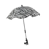 Maxbell Stroller Parasol Sun Protection Clamp on Umbrella for Traveling Outdoor black white