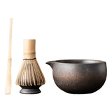Maxbell Matcha Set for Tea Lovers Tea Making Tools Set Bamboo Matcha Whisk and Stand grey bowl