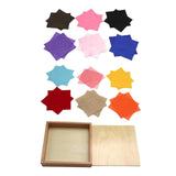 Maxbell Montessori Fabric Box Wooden Box with 24 cloth for Teaching Aids Boys Girls