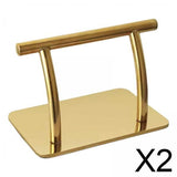 Maxbell 2xSalon Hair Chair Foot Rest Replacement for Tattoo Shop Styling Chair Shampoo Gold