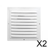 Maxbell 2xAir Vent Cover Aluminum Alloy Air Vent Grille for Campers Wall Bathroom 20cm