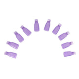 Maxbell Maxbell Durable 10 PCS Nail Art Plastic Soak Off UV Gel Polish Remover Clip Cap- Random Color