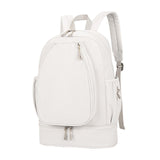 Maxbell Tennis Bag Laptop Backpack Daypack Gym Duffel for Pickleball Squash Training beige