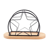 Maxbell Napkin Holder with Metal Wire Napkin Storage Box for Countertop Home Kitchen star black