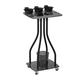 Maxbell Salon Tray Cart on Wheels Hairstylist Hairdresser Professional Salon Trolley gray