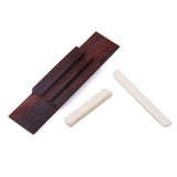Maxbell 110mm Rosewood Bridge + ABS Ivory Nut and Saddle Slotted Set for Ukulele