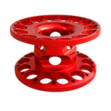 Maxbell 2x Empty Aluminum Alloy Scuba Diving Finger Reel Guide Line Spool Red Purple