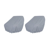 Maxbell 2 Pieces Boat Seat Covers Waterproof Easy Installation Heavy Duty Protectors Gray