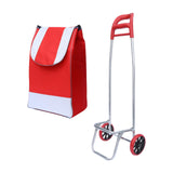 Maxbell Trolley Bag with Removable Bag Travel Home Camping Shopping Cart with Wheels Red Black Wheels