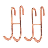 Maxbell 2Pcs over Door Shower Hook Decor Coat Rack for Entryway Bedroom Baseball Cap Rose Gold