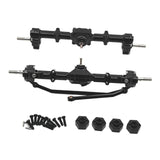 Maxbell 1/12 Front and Rear Axle Set Metal Hobby Axles Housing for MN168 RC Car DIY black