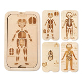 Maxbell Wooden Body Puzzle Portable Decor Jigsaw for Children's Day Travel Preschool