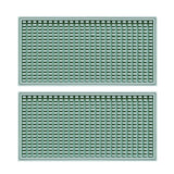 Maxbell 2x Silicone Bar Mat Non Slip Coffee Mat for Farmhouse Counter Top Bartending Green