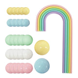 Maxbell 28x Rainbow Cake Toppers Cake Decorations for Baby Showe Teaching Engagement