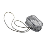 Maxbell Doll Display Bag Dustproof Accessory Clear Zipper Closure Doll Carrying Case Lanyard 62cm Silver Rope
