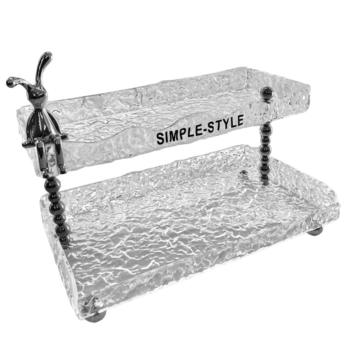 Maxbell Bathroom Vanity Tray Brush Organizer Makeup Organizer for Spice Jewelry Home Double Layer