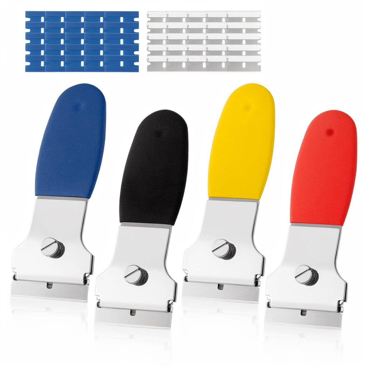 Maxbell Multipurpose Scrapers Cleaning Tools Paint Strip Tool for Tiles Glass Decals 4 Scrapers