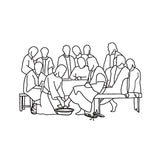 Maxbell Jesus Washing His Disciple's Feet Figurine for Indoor Fireplace Living Room