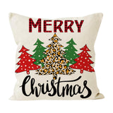 Maxbell Christmas Pillow Cover Printed Cushion Cover for Xmas Living Room Decoration Style A